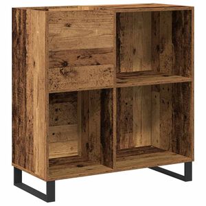 vidaXL Meuble &agrave; vinyles Bois ancien 84,5 x 38 x 89 cm