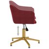 vidaXL Chaises pivotantes &agrave; manger lot de 2 Rouge bordeaux Velours