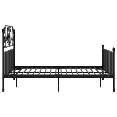 vidaXL Cadre de lit sans matelas noir métal 140x200 cm