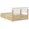 vidaXL Cadre de lit Ch&ecirc;ne Sonoma 135 x 190 cm Bois d'ing&eacute;nierie