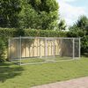 vidaXL Cage pour chien avec portes gris 4x2x1,5 m acier galvanis&eacute;