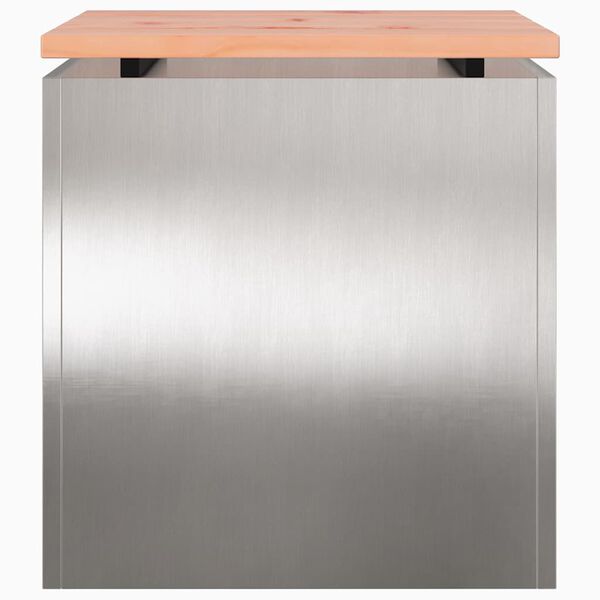 vidaXL Banc de jardin Argent 40 x 40 x 43 cm Acier inoxydable