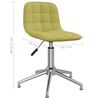 vidaXL Chaise pivotante de bureau Vert Tissu
