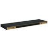 vidaXL &Eacute;tag&egrave;re murale flottante Noir brillant 80x23,5x3,8 cm MDF