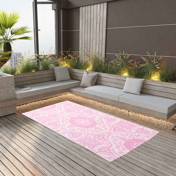 vidaXL Tapis d'ext&eacute;rieur ARAKIL rose 120x180 cm PP