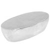 vidaXL Table basse martel&eacute;e Argent&eacute; 100x50x28 cm Aluminium