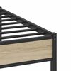 vidaXL Cadre de lit en m&eacute;tal sans matelas ch&ecirc;ne sonoma 183x213 cm