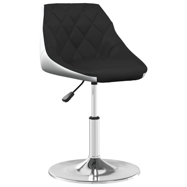 vidaXL Chaise de salle &agrave; manger Noir et blanc Similicuir