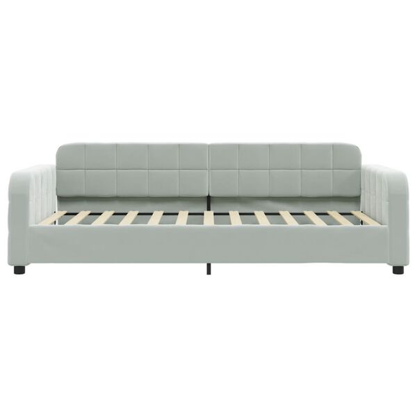 vidaXL Lit de jour avec matelas gris clair 100x200 cm velours