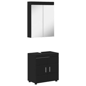 vidaXL Ensemble de mobilier de salle de bain TULUM 2 pi&egrave;ces Noir