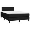 vidaXL Sommier &agrave; lattes de lit avec matelas Noir 120x200 cm Tissu