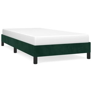 vidaXL Cadre de lit sans matelas vert fonc&eacute; 80x200 cm velours