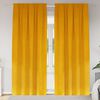 vidaXL Rideaux occultants 2 pcs Jaune moutarde 140 x 260 cm Velours