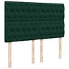 vidaXL Cadre de lit ottoman avec matelas vert fonc&eacute; 140x190 cm velours