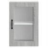 vidaXL Armoire murale de cuisine avec porte en verre Porto sonoma gris