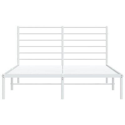 vidaXL Cadre de lit métal sans matelas et tête de lit blanc 120x190 cm