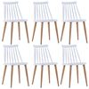 vidaXL Chaises &agrave; manger lot de 6 blanc plastique