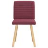 vidaXL Chaises à manger lot de 2 rouge bordeaux tissu