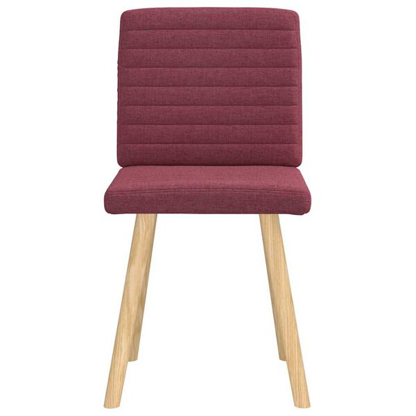 vidaXL Chaises à manger lot de 2 rouge bordeaux tissu