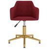 vidaXL Chaises pivotantes &agrave; manger lot de 2 Rouge bordeaux Velours