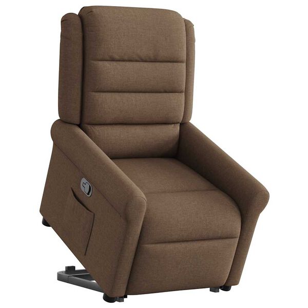 vidaXL Fauteuil inclinable Marron Tissu