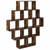 vidaXL &Eacute;tag&egrave;re Murale Ch&ecirc;ne fum&eacute; 120 x 20 x 136 cm Bois d'ing&eacute;nierie