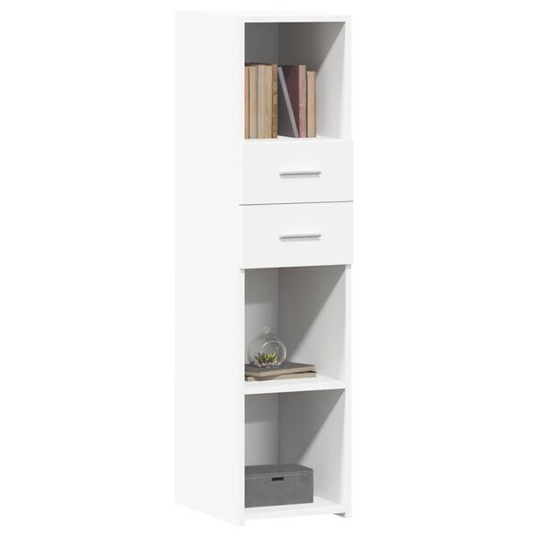 vidaXL Buffet haut blanc 30x42,5x124 cm bois d'ing&eacute;nierie