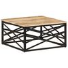 vidaXL Table basse 68x68x35 cm Bois de manguier massif