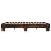 vidaXL Cadre de lit sans matelas ch&ecirc;ne fum&eacute; 160x200 cm