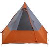 vidaXL Tente de camping Gris et orange 482 x 360 x 227 cm taffetas