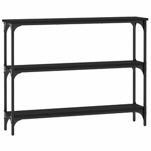 vidaXL Table console noir 100x22,5x75 cm bois d'ing&eacute;nierie