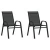 vidaXL Ensemble de bistro de jardin 3 pcs Noir