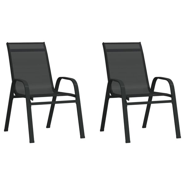 vidaXL Ensemble de bistro de jardin 3 pcs Noir