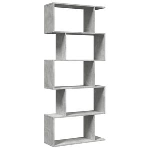 vidaXL &Eacute;tag&egrave;re s&eacute;paratrice de pi&egrave;ce &agrave; 5 niveaux gris b&eacute;ton 70x24x161cm