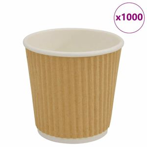vidaXL Tasses &agrave; caf&eacute; en papier 1000 pcs 4oz 100ml marron