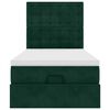 vidaXL Cadre de lit ottoman avec matelas vert fonc&eacute; 100x200 cm velours