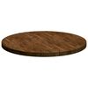 vidaXL Plateau de table Marron fonc&eacute; &Oslash; 90 x 4 cm Bois de ch&ecirc;ne massif