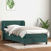 vidaXL Sommier &agrave; lattes de lit et matelas vert fonc&eacute; 90x220 cm velours