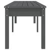 vidaXL Banc de jardin &agrave; 2 places gris 203,5x44x45cm bois massif de pin
