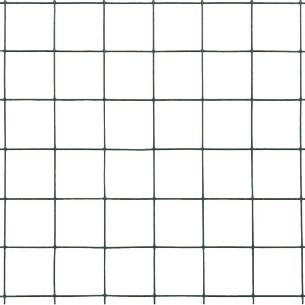 vidaXL Grillage acier avec revêtement en PVC 25x1,5 m vert