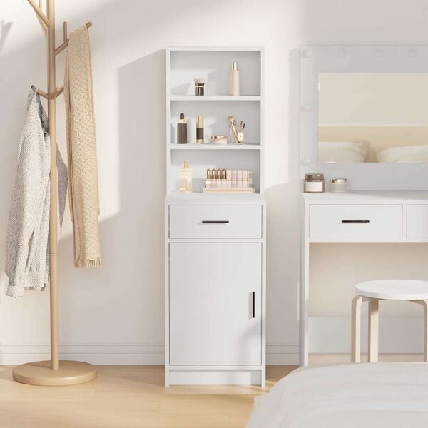 vidaXL Haut Armoire Blanc 40 x 40,5 x 135 cm Bois d'ingénierie