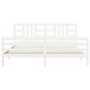 vidaXL Cadre de lit sans matelas blanc 200x200 cm bois massif