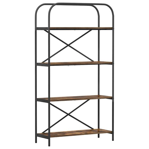 vidaXL &Eacute;tag&egrave;re Ch&ecirc;ne fum&eacute; 80 x 30 x 146 cm Bois d'ing&eacute;nierie