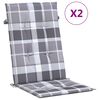 vidaXL Chaises de jardin inclinables lot de 2 et coussins teck massif