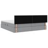 vidaXL Lit avec rangement et matelas Gris clair 200 x 200 cm