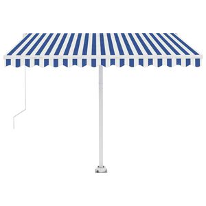 vidaXL Auvent &eacute;lectrique 4 x 3 m Rayures horizontales orange et marron