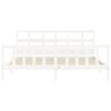vidaXL Cadre de lit sans matelas blanc 200x200 cm bois massif de pin