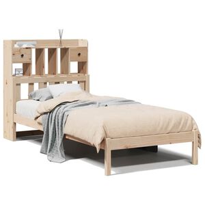 vidaXL Lit biblioth&egrave;que sans matelas 75x190 cm bois de pin massif