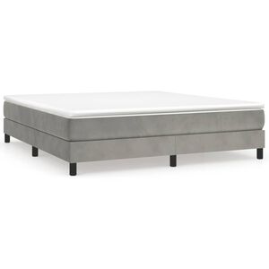 vidaXL Cadre de lit gris clair 160x200 cm velours