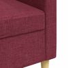 vidaXL Canap&eacute; &agrave; 3 places Rouge bordeaux 210 cm Tissu